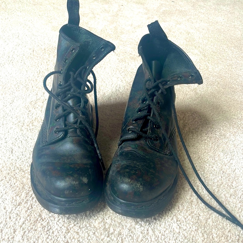 Classic womens doc martens-muted floral patter